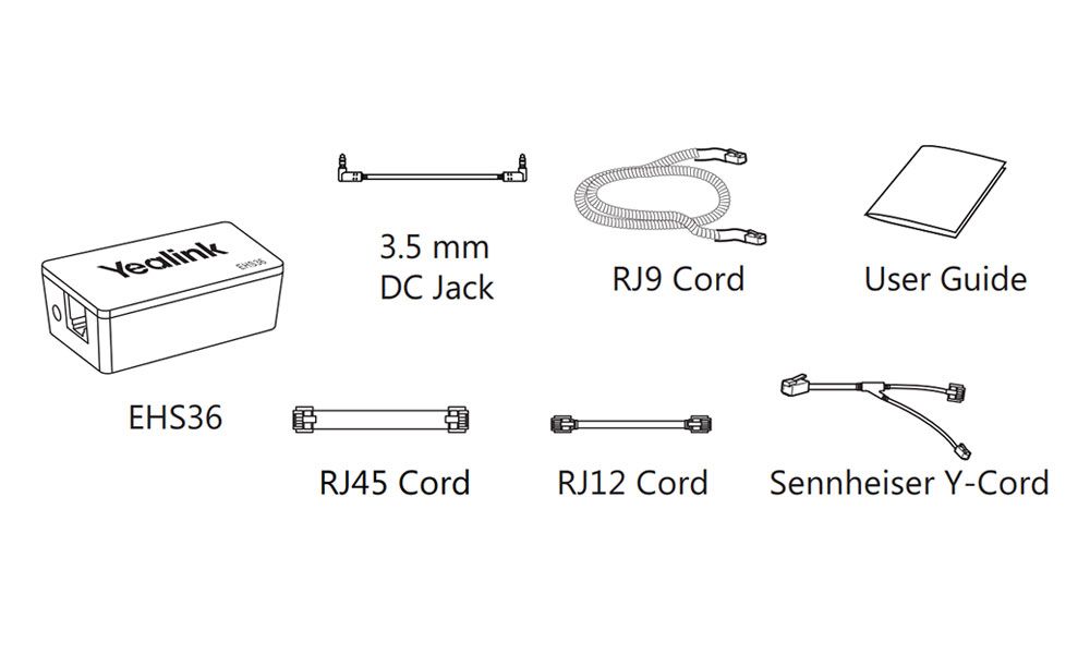Plantronics CS520 Wireless Headset Package for Yealink IP Phones (EHS36)