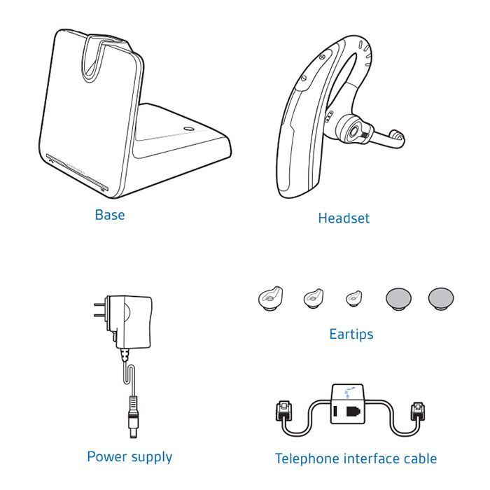 Plantronics CS530 Wireless Headset Package for Polycom IP Phones