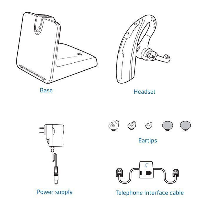 Plantronics CS530 Wireless Headset Package for Yealink IP Phones (EHS40)