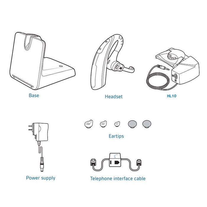 Plantronics CS530 Wireless Headset with Handset Lifter (86305-11)
