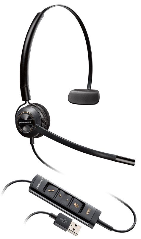 Plantronics EncorePro HW545 Convertible USB Headset (203474-01)