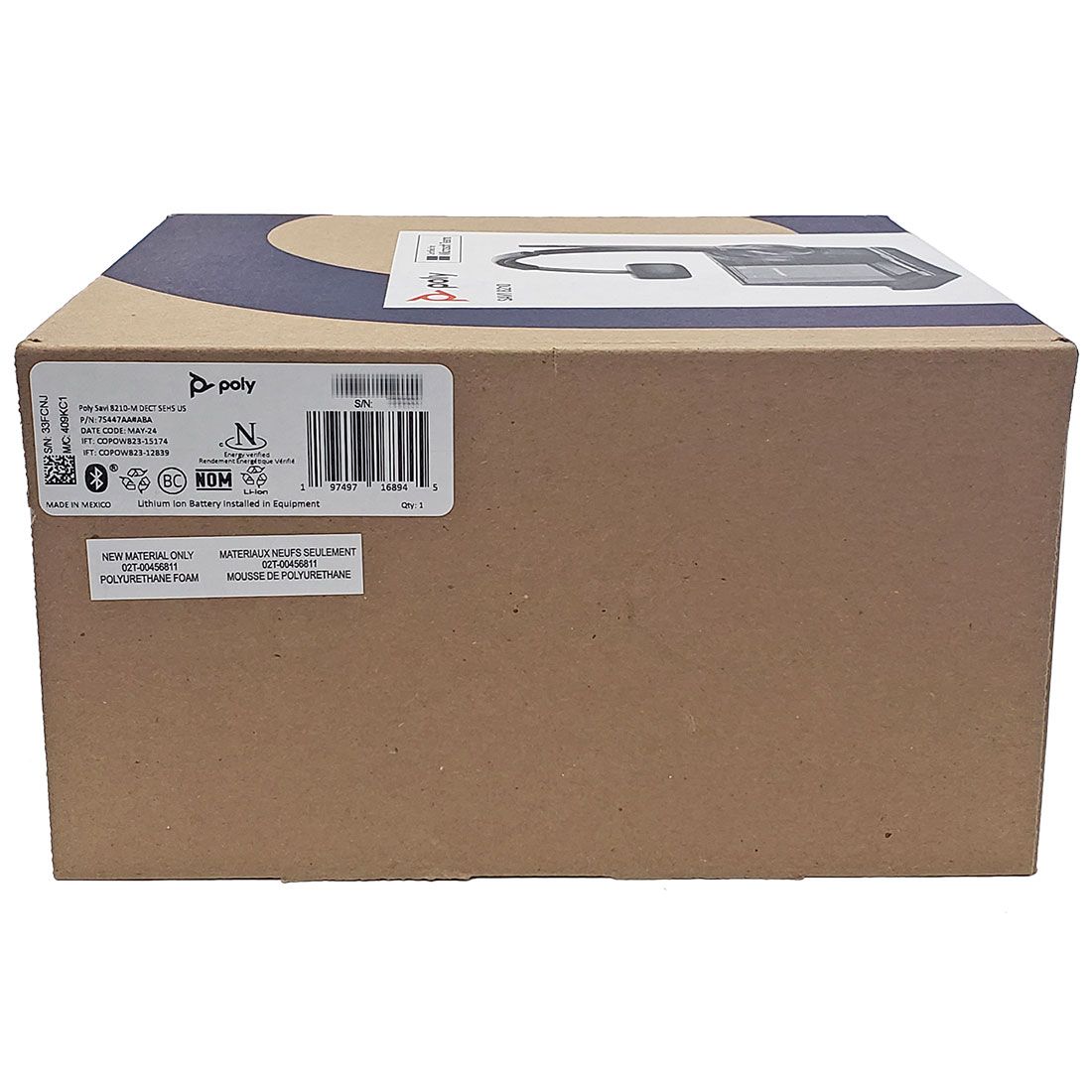 Poly Savi 8210-M Office Wireless Headset (7S447AA#ABA, 207322-01)