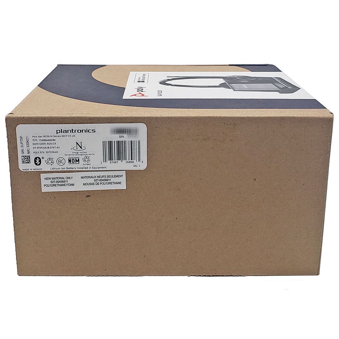 Poly Savi 8220-M Office Wireless Headset (7S4B6AA#ABA, 207326-01)