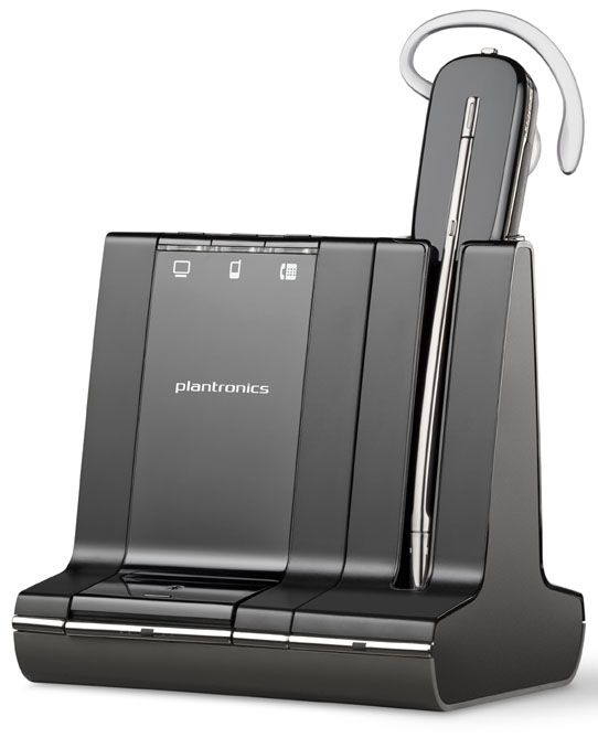 Plantronics Savi W740 UC Wireless Headset Package for Polycom IP Phones
