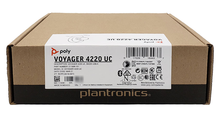 Plantronics Voyager 4220-A Wireless Headset (211996-01, 211996-101)