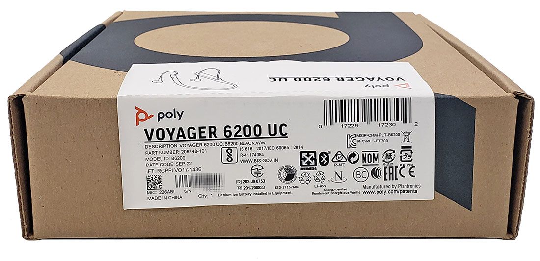 Poly Voyager 6200 UC Wireless Headset, USB-A Black (208748-101)