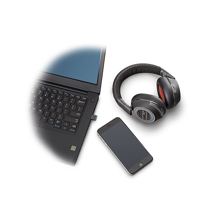 Plantronics Voyager 8200 UC Wireless Headset, USB-A Black (208769-01)
