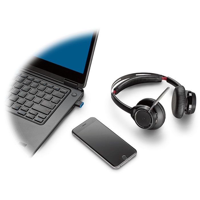 Plantronics Voyager Focus UC B825 USB-C Wireless Headset (211709-01, 211709-101)