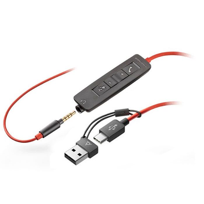 Poly Blackwire 3215 USB-C Headset w/USB-C to USB-A Adapter (8X227A6)