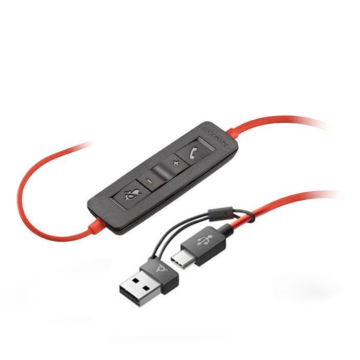 Poly Blackwire 3220 USB-C Headset w/USB-C to USB-Adapter (8X228A6)