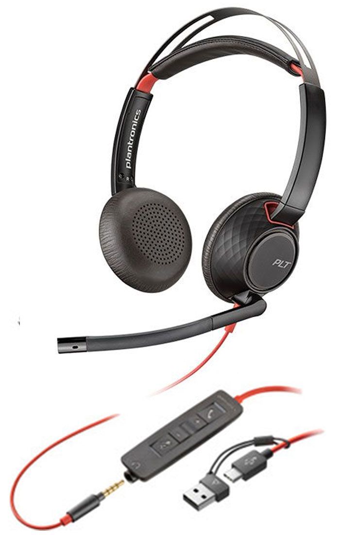 Poly Blackwire 5220 USB-C Headset w/USB-C to USB-A Adapter (8X231AA)