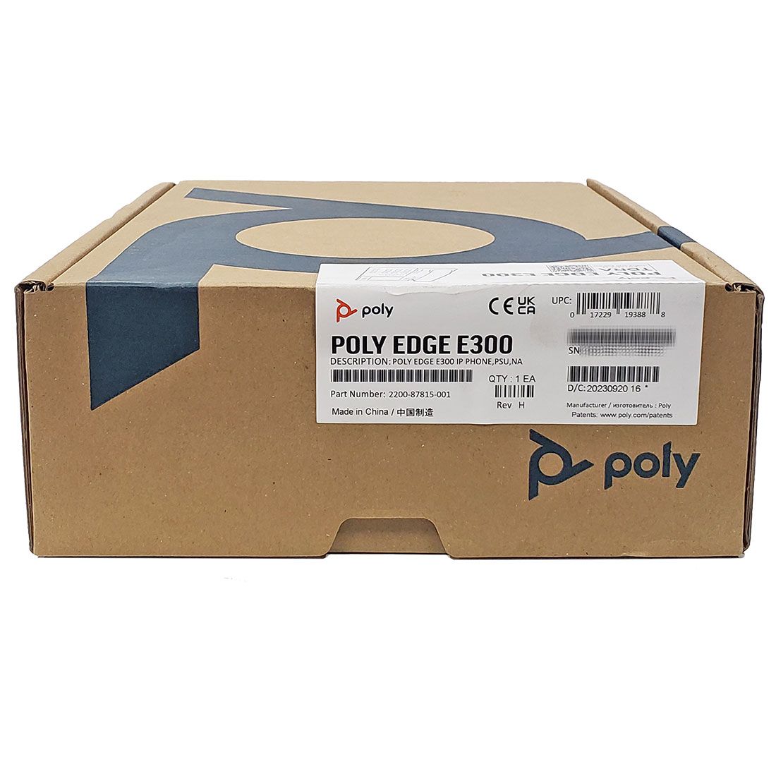 Poly Edge E300 IP Phone w/PSU (2200-87815-001)