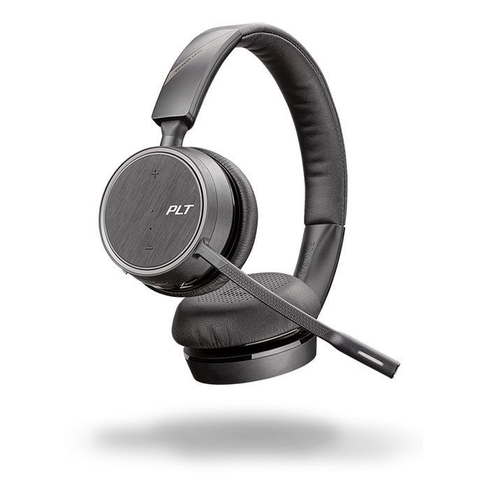 Plantronics Voyager 4220 Office Wireless Headset, 2-Way Base, Microsoft Teams, USB-A (214003-01)