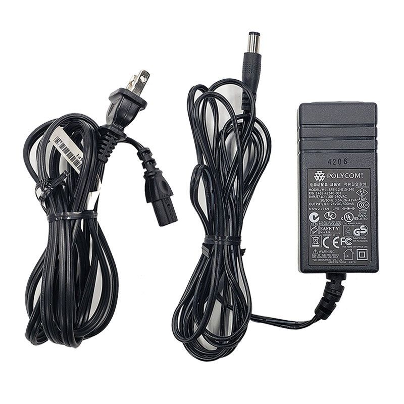 thumbnail image 2 of UpBright 24V AC Adapter For Polycom IP330 IP331 IP335 SoundPoint VoIP SIP Phones 2 of 4