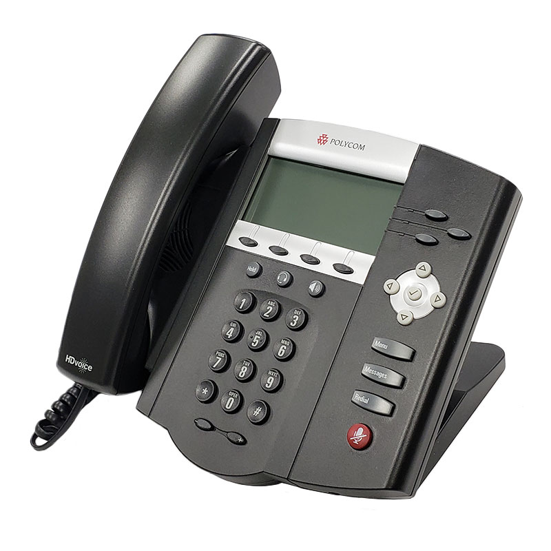 thumbnail image 2 of 25 FT Long Handset Curly Cord For Polycom SoundPoint IP Phones – Charcoal Black 2 of 5