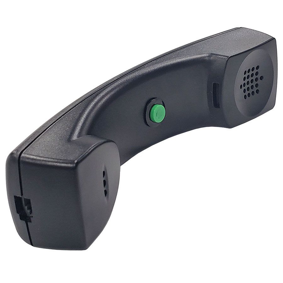 12FT Handset Curly Cord For Polycom VVX Series IP Phones - Charcoal Black By The VoIP Lounge