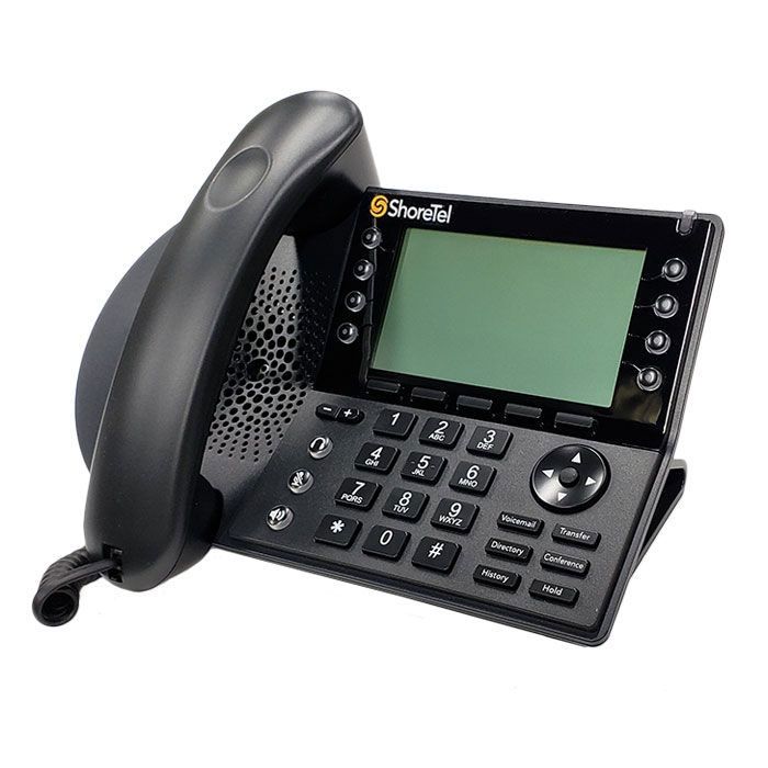Shoretel IP480 VOIP Phone - Black, Refurbished (Model 480, 630-2098-01) With Warranty