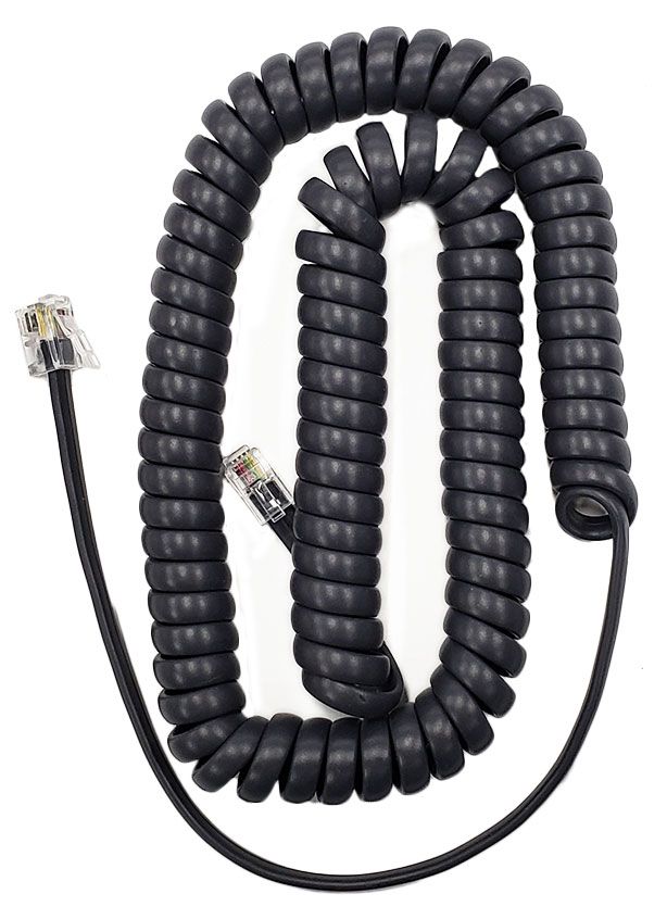 Standard Length Flat Charcoal Purple Handset Cords (HCFCP0112) 5 Pack