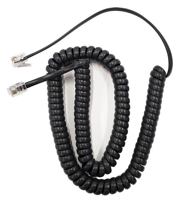 Standard Length Flat Dark Gray Handset Cords (HCFG0112) 5 Pack