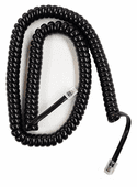 Standard Length Gloss Black Handset Cords (HCBK0112) 5 Pack