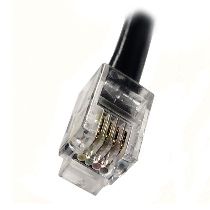 Standard Length Gloss Black Handset Cords (HCBK0112) 5 Pack