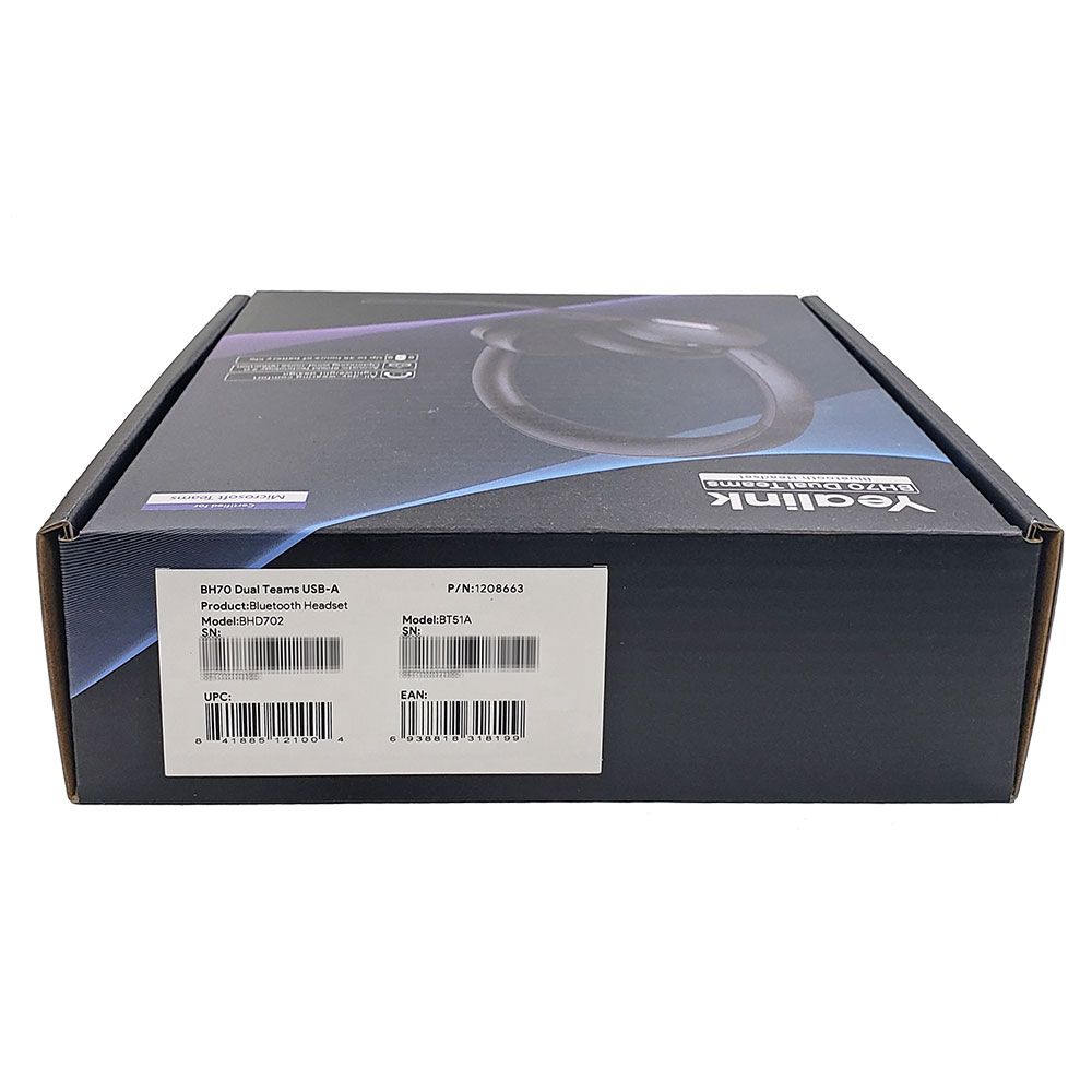 Yealink BH70 Dual Teams Bluetooth Wireless Headset, USB-A (1208663)