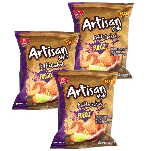 Barcel Fuego Chips by Papas Toreadas 1.9 oz (Pack of 3)