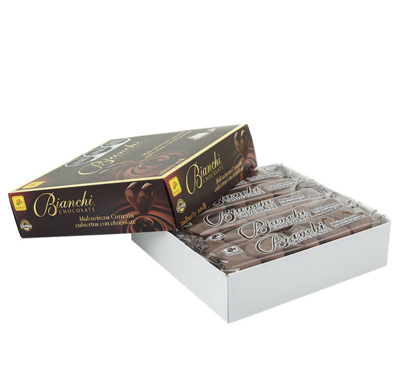 De La Rosa Bianchi Chocolate Covered Heart Marshmallows