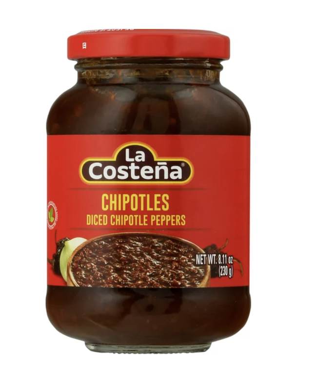 La Costena Chipotle Diced Chipotle Peppers Glass 8.11 oz