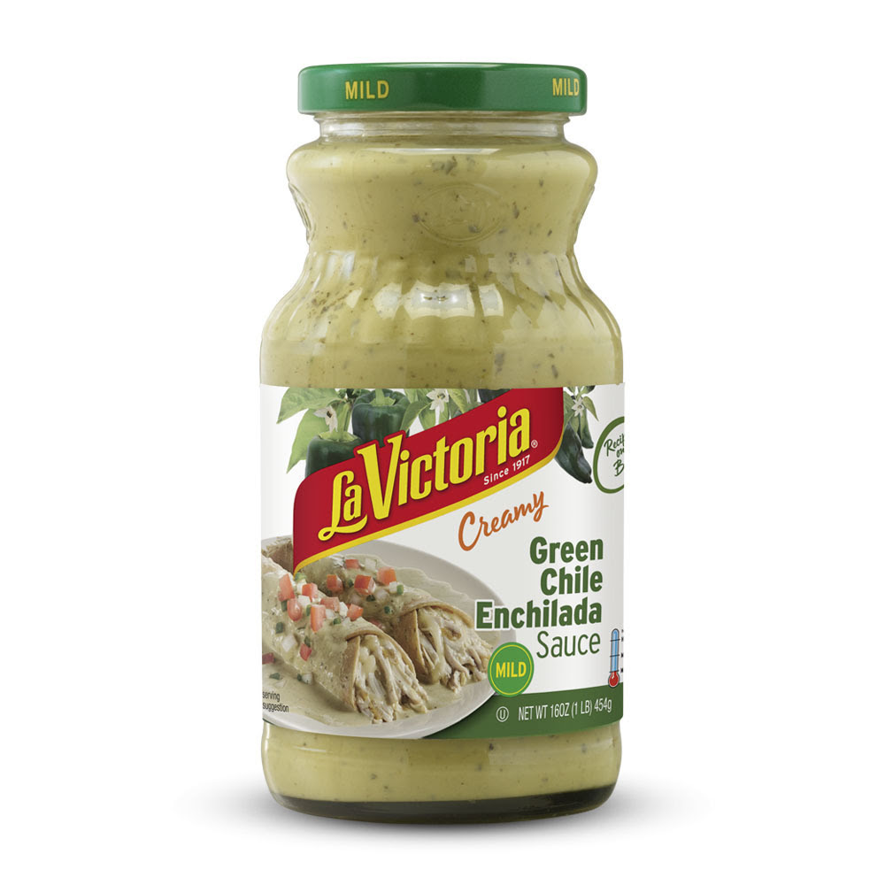 La Victoria Creamy Green Chile Enchilada Sauce MILD 16 oz