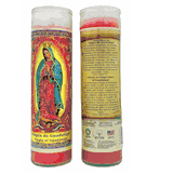 Our Lady of Guadalupe Candle - Pink Candle (Pack of 6)