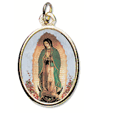 Our Lady of Guadalupe Epoxy Medal - Full body Virgin of Guadalupe