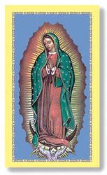 Our Lady of Guadalupe Holy Card Laminated