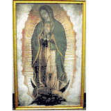 Our Lady of Guadalupe Picture - Golden  Wood Frame