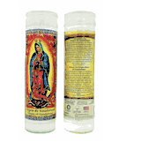 Our Lady of Guadalupe White Candle (Pack of 6)