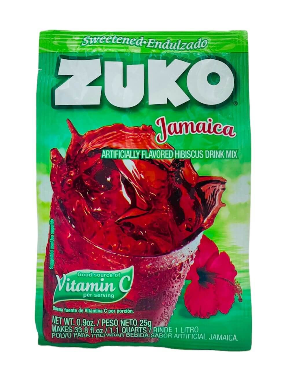 Zuko Hibiscus Jamaica Flavor Drink Mix (1 Liter / 0.9 oz) 12 Pack