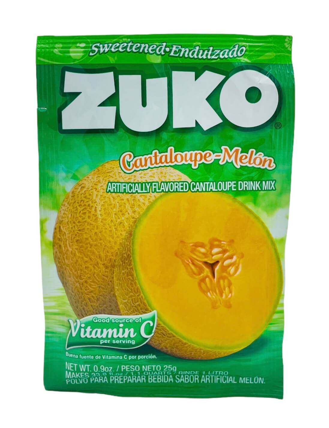 Zuko Melon Cantaloupe Drink Mix 1 lt / 0.9 oz) 12 Pack