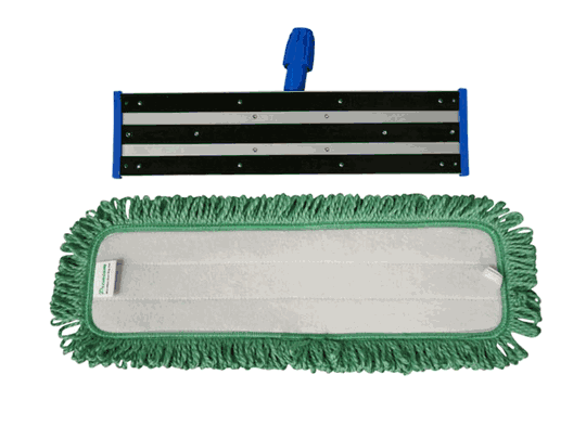 Real Clean 18 Inch Green Fringe Microfiber Dust Mop Pads 