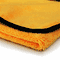 Blue or Golden Microfiber Towel with Black Silk Piping 16x16