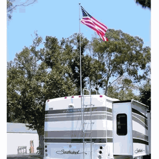 RV Flag Pole Kit by FlagPole Buddy 22 Feet Mounts to Ladders Easy