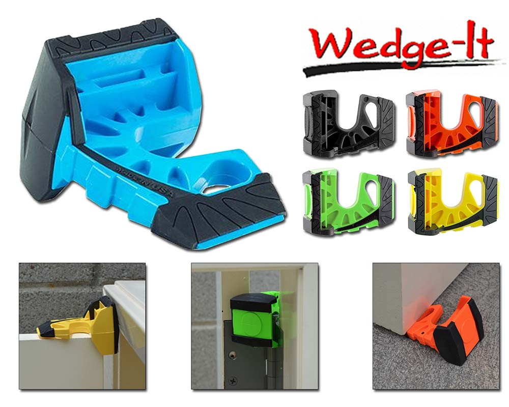 Wedge-It 3 in 1 Ultimate Door Stop Heavy Duty Lexan Plastic Rubber