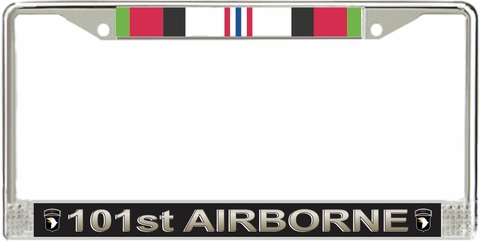 101st Airborne Division Afghanistan Veteran Service Ribbon License Plate Frame