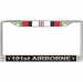 101st Airborne Division Afghanistan Veteran Service Ribbon License Plate Frame
