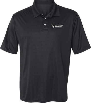 101st Airborne Division Retired Moisture Wicking Polo