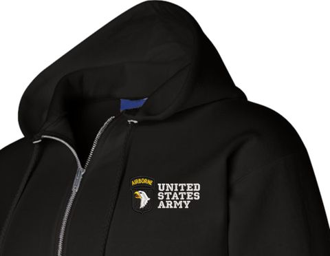 101st Airborne Division United States Army Zippered Hoodie