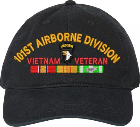 101st Airborne Division Vietnam Veteran with Ribbons Unstructured Dad Cap