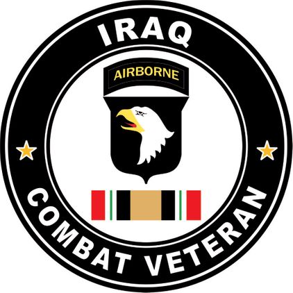 101st Airborne Iraq Sticker Combat Veteran Operation Iraqi Freedom OIF Decal Sticker