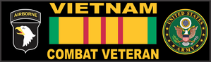 101st Airborne Vietnam Combat Veteran with Ribbon Decal