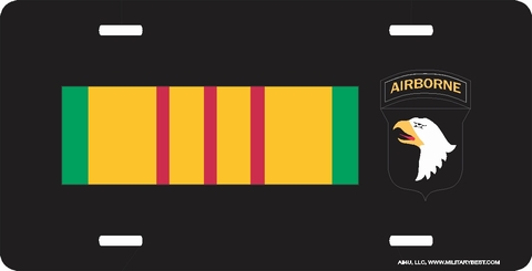 101st Airborne Vietnam Ribbon License Plate