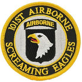 101st Airborne with Jump Wings Patch